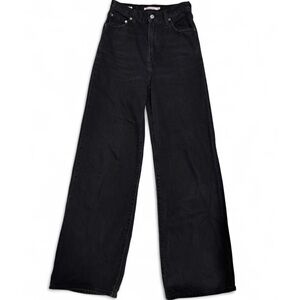 Levi’s black ribcage wide leg jeans